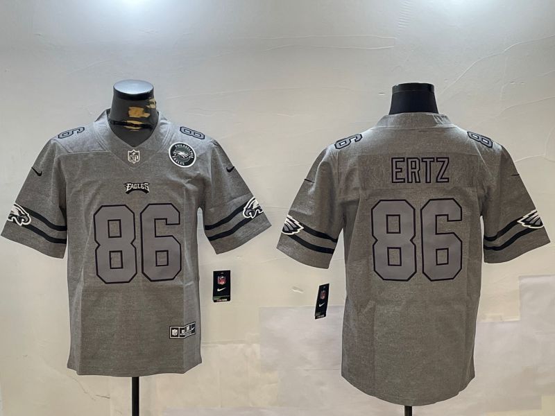 Men Philadelphia Eagles #86 Ertz Grey Throwback 2024 Nike Limited NFL Jersey style 5->philadelphia eagles->NFL Jersey